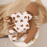 0-9 Months Newborn Baby Boy 4PCS Clothing Set