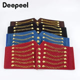 Deepeel 10cm Wide Women Fashion Slim Corset Cummerbunds