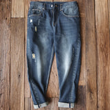 Maden Casual Ripped Jeans for Men Brushed Denim