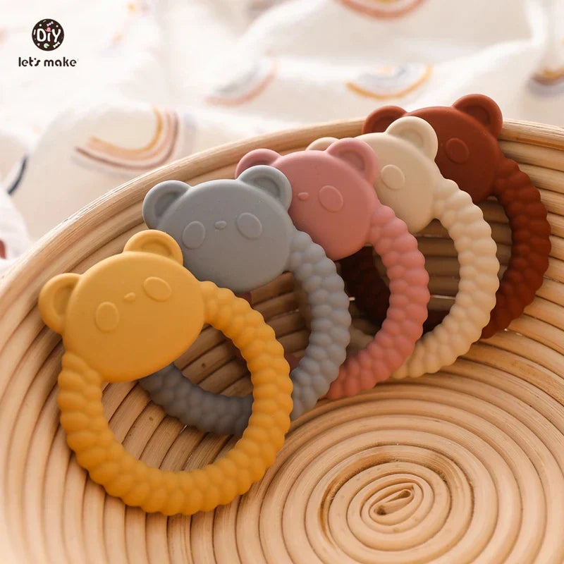 Let's Make 1PCS Baby Teether Silicone Toy BPA