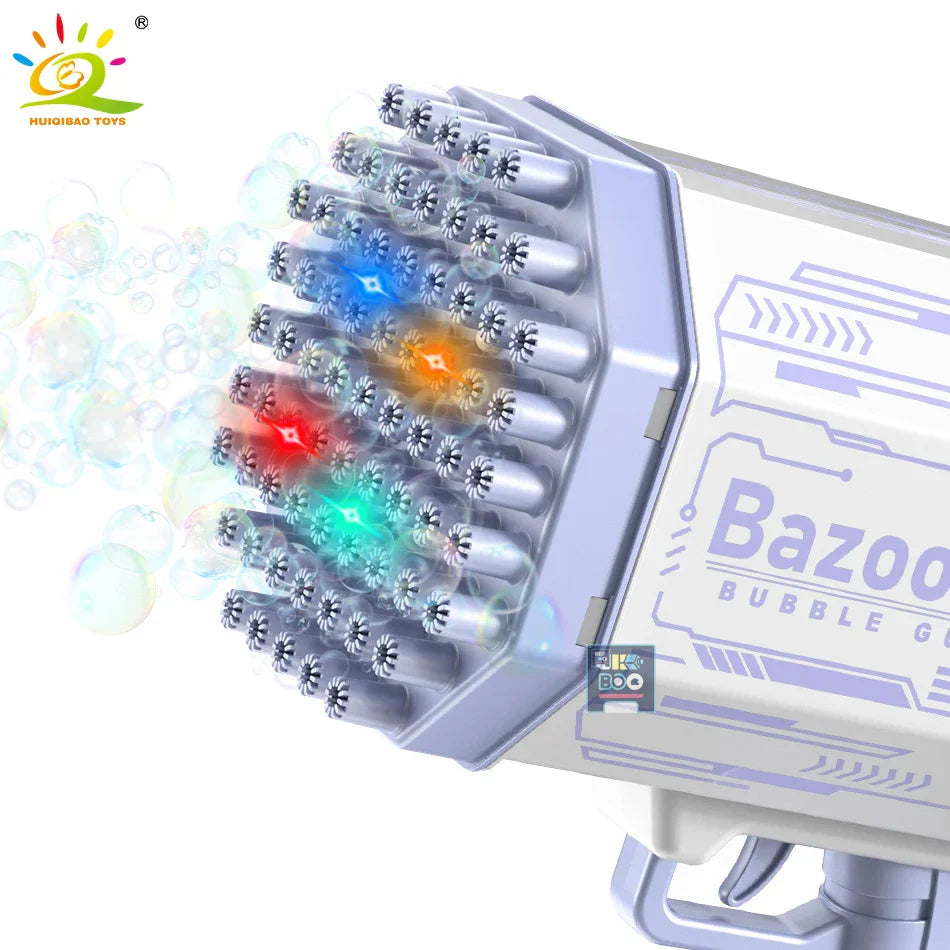 HUIQIBAO Bazooka Bubble Gun Rocket 69 Holes Bubbles