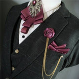 Men's Bow Tie Corsage Pocket Towel Sets British