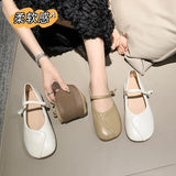 Concise Designer Drawstring Flats Women 2023 Casual Comfort