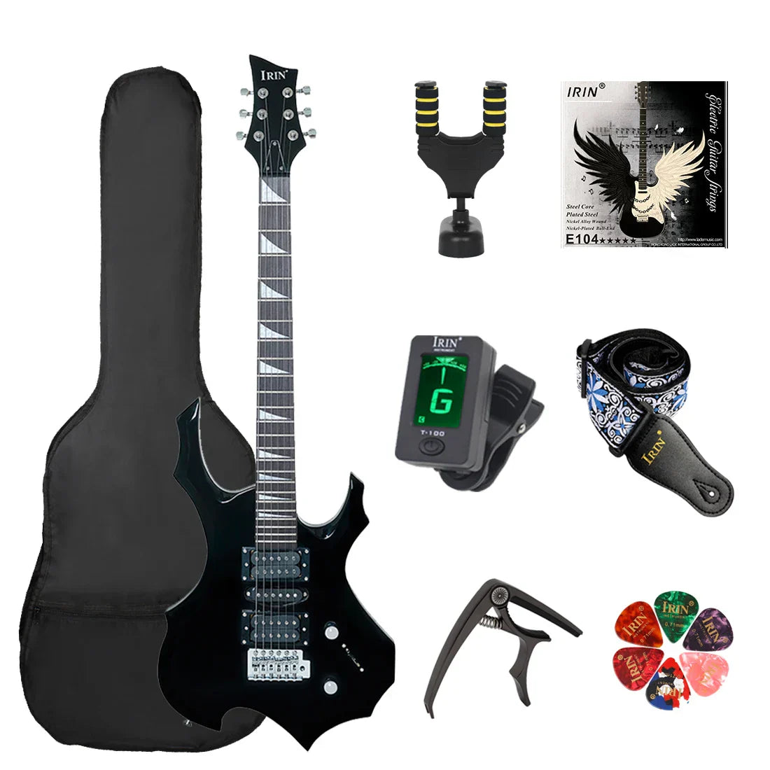 IRIN 24 Frets Electric Guitar Maple Neck Flame
