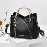 Newposs PU Leather Large Capacity Woman Handbag Grid