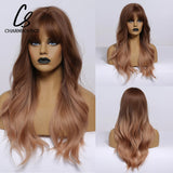 CharmSource Blonde Wavy Wig with Bangs Party Dresses