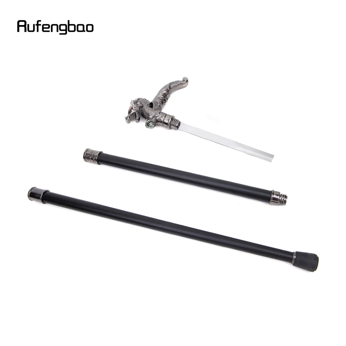 Dragon Scrambling Ball Walking Stick with Hidden Plate