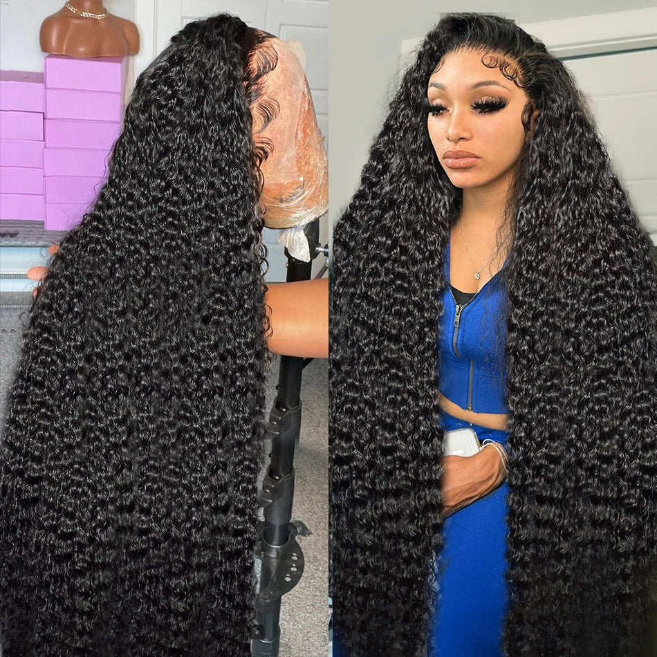 Curly 30 inch Lace Front Human Hair Wig