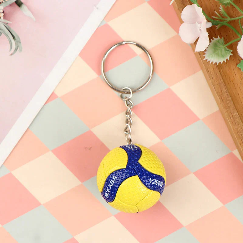 1xFashion PVC Volleyball Keychain Ornaments Business Volleyball Gifts