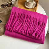 Luxury Cashmere Bright Solid Color Women Scarf Winter