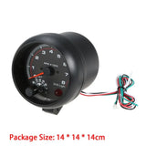Universal 0-8000 RPM Black Tachometer Gauge with Interior Light for Car Modification
