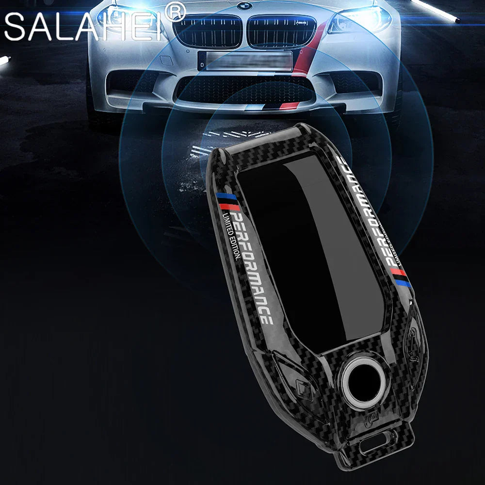 Car Carbon Fibre Key Cover Case Shell For