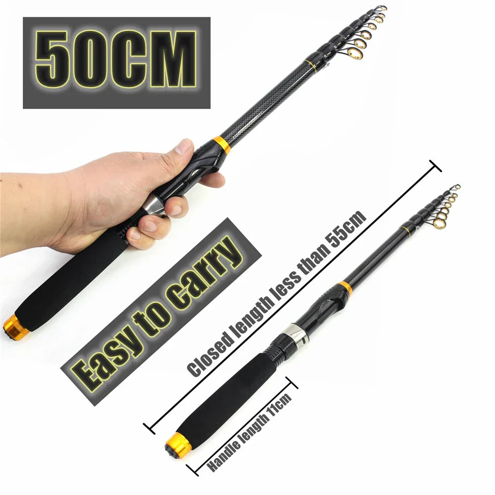 5 Layers Fishing Rod 1.8m-3.6m Max Pull 3.5KG