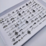 30PcsLot Vintage Rings for Women Gem Snake Spider