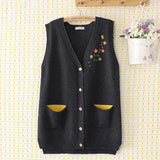 Plus Size Loose Sweaters Vest Women Clothing 4xl