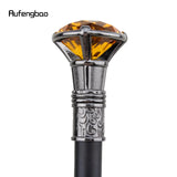 Orange Diamond Type Silver Walking Stick with Hidden