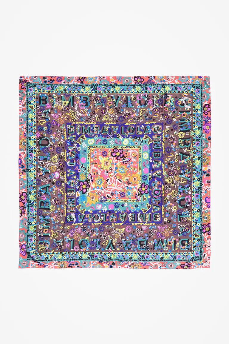 Spanish style printed large square scarf 100cm*100cm
