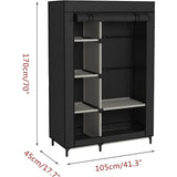 Canvas Wardrobe Portable Closet Wardrobe Clothes Storage with