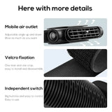 Backseat Cooling Fan Electric Auto Backseat Car Fan