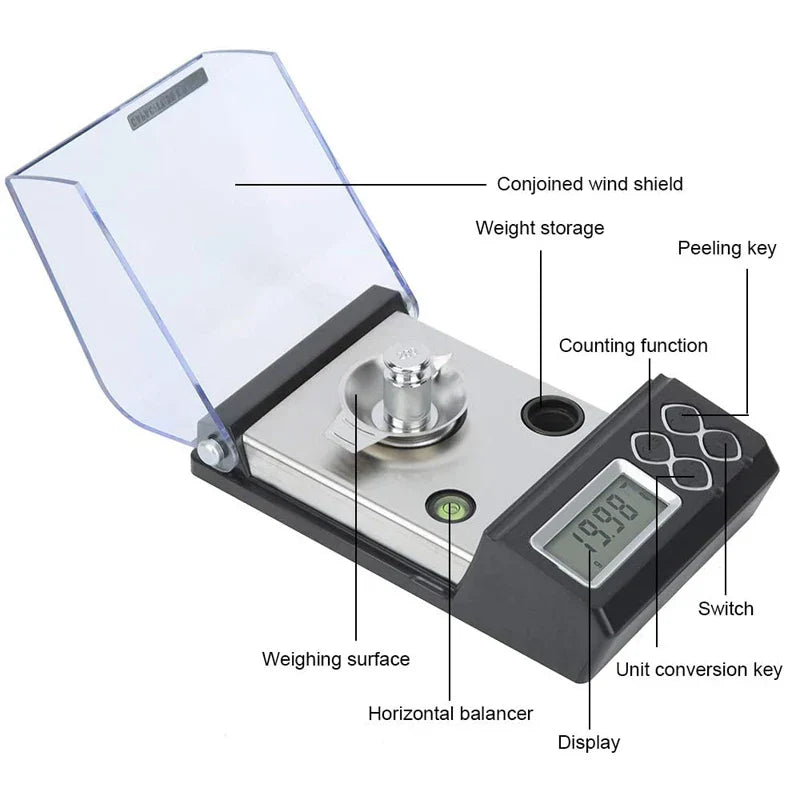 Precision Digital Scale 50g 0.001g Scale Electronic Balance