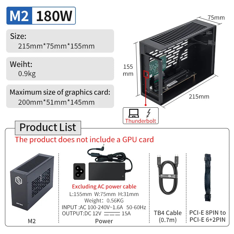 thunderbolt 3 to PCIE 3.0 x 16 PCI-E