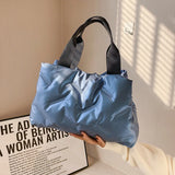 Blue Hobo Pillow Handbag Luxury Women's Shoulder Bag 2022 New Black White Large Capacity Wand Bags Cloud Shape With Short Handle