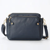 Crossbody Leather Shoulder Bags And Clutches Women's Three-Layer