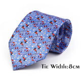 Vintage Floral Geometric Print Necktie Unique Style Mens