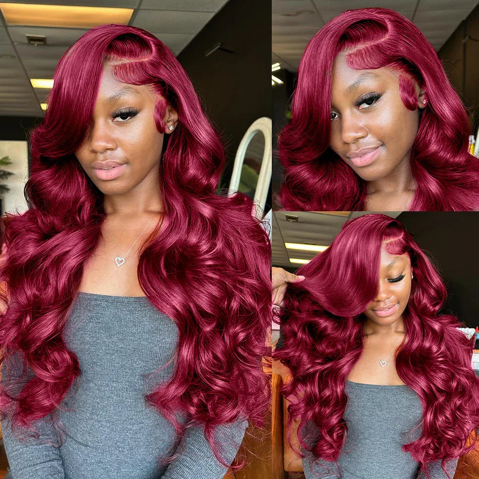 MELODIE 99J Burgundy 13X6 Body Wave Lace Frontal