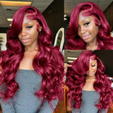 MELODIE 99J Burgundy 13X6 Body Wave Lace Frontal