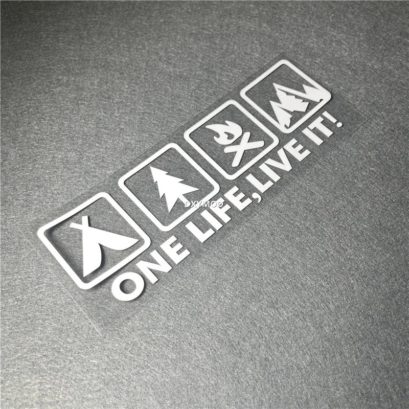 One Life Live it Camping Outdoor Enthusiast Car