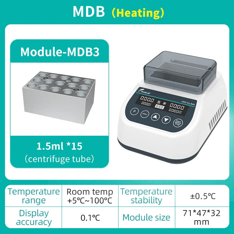 JOANLAB Portable Mini Thermostatic Dry Bath Incubator Lab