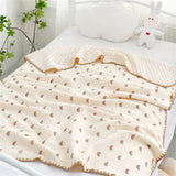 3D Minky Dot Baby Blanket Newborn Cotton Gauze