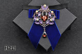 Men's Wedding Bow Tie Pins Set Luxury Rhinestone
