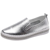 luxury silver sneakers shoes woman genuine leather platform