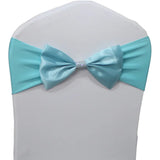 10pcs/50pcs Free Tie Wedding Satin Chair Sash Elastic
