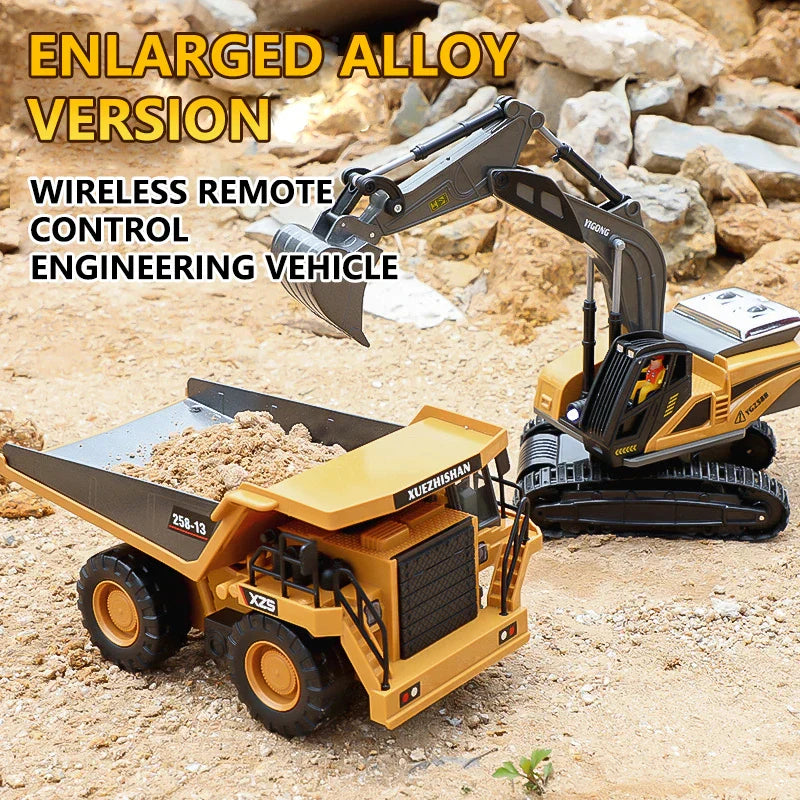 RC Excavator Dumper Car 2.4G Remote Control Engineering