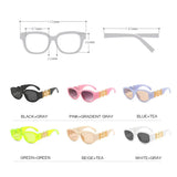 LeonLion Vintage Oval Sunglasses Women Brand Designer Glasses