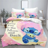 Stitch Bedding Set Cute Printed Cartoon Quilt Cover