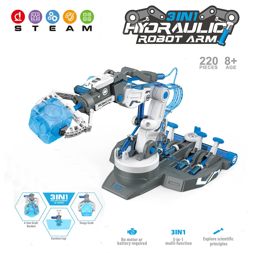 DIY Assembled Robot Arm Kids Toy Science Experiment