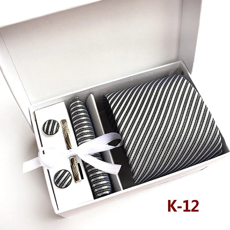 6piece Set Classic Printed DotsTies for Men Kerchief