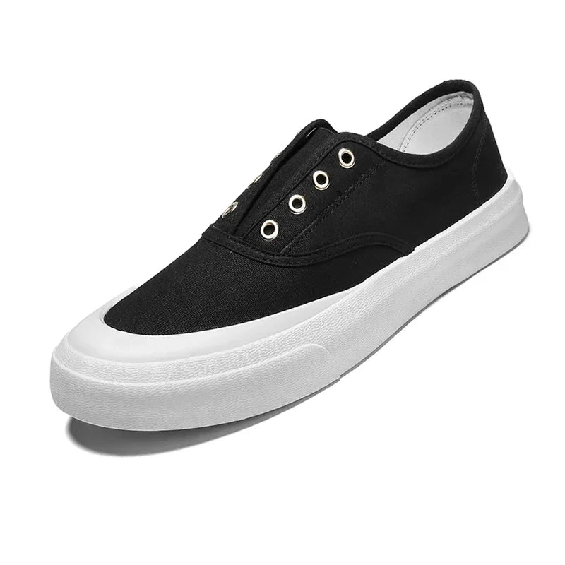 Men Canvas Shoes Fashion Solid Color Men Vulcanized