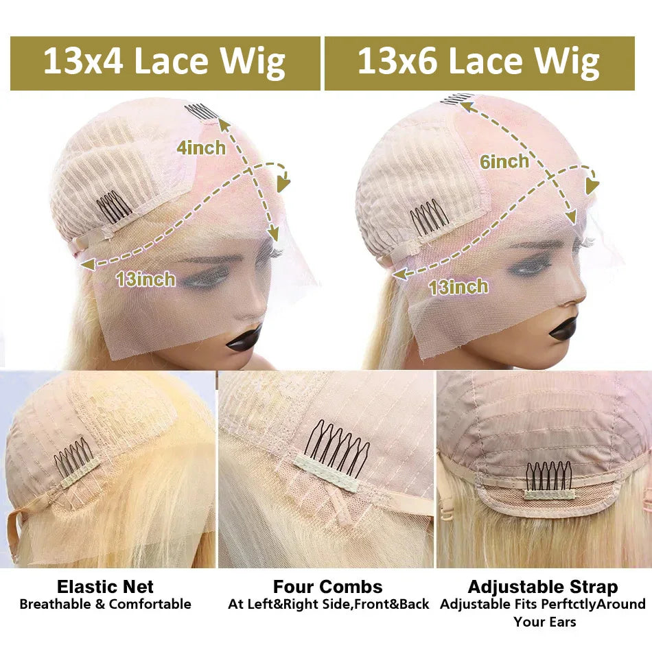 Tewjig HD Transparent 613 Straight 13x6 Lace Front