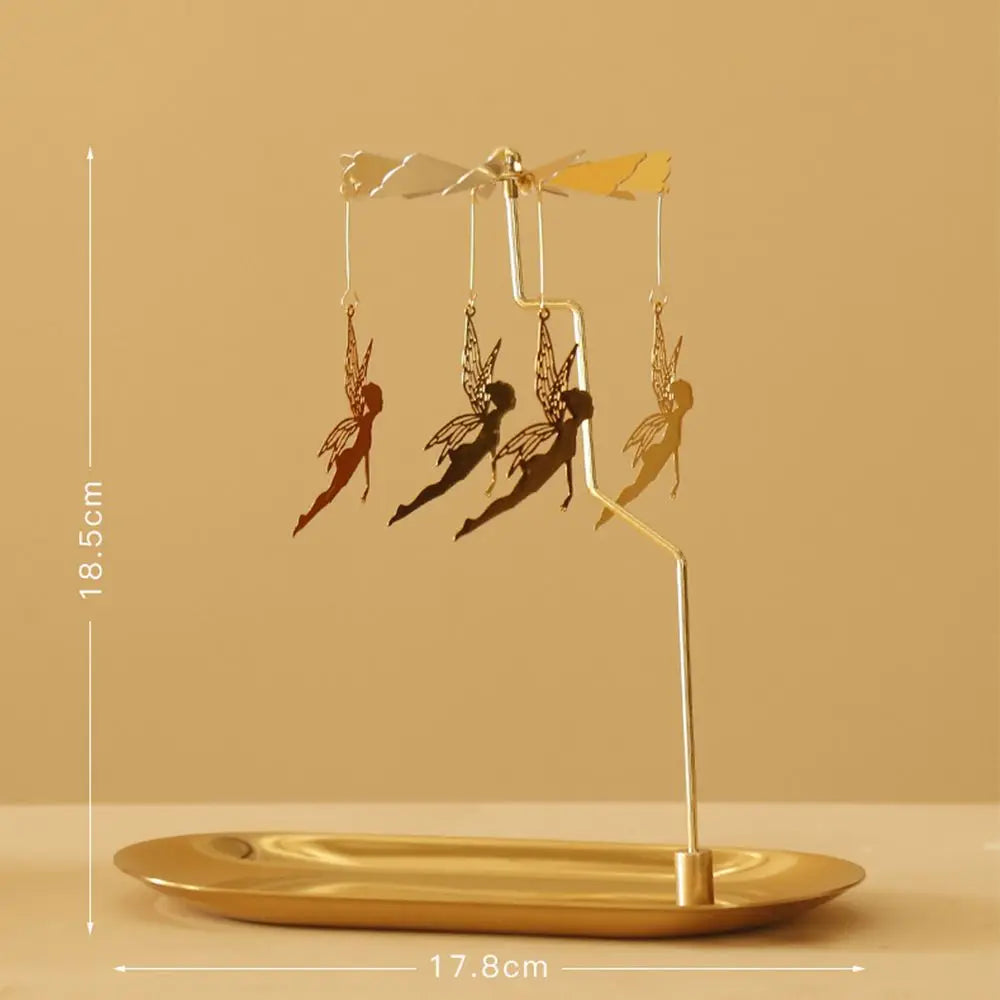 Gold Romantic Rotating Spinning Candle Holder Wedding Party