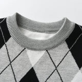Autumn and winter boy warm sweater plaid lattice