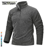 TACVASEN 1/4 Zipper Collar Spring Fleece Sweaters Mens