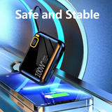 30000mah Portable Power Bank PD100W Detachable USB to