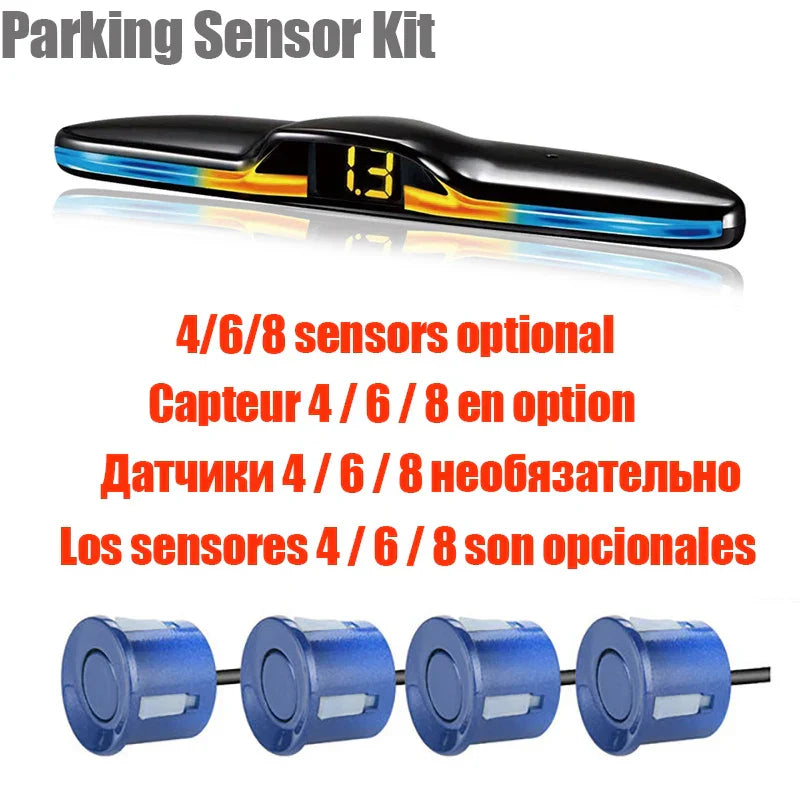 Multiple Radar Parking Sensor Kit Backlight Parktronic LED