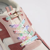 Elastic Laces Sneakers Diamond Cross Locks Shoelaces Without