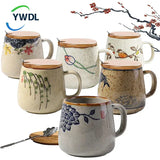 YWDL 380ml Japanese Retro Style Ceramic Coffe Mug